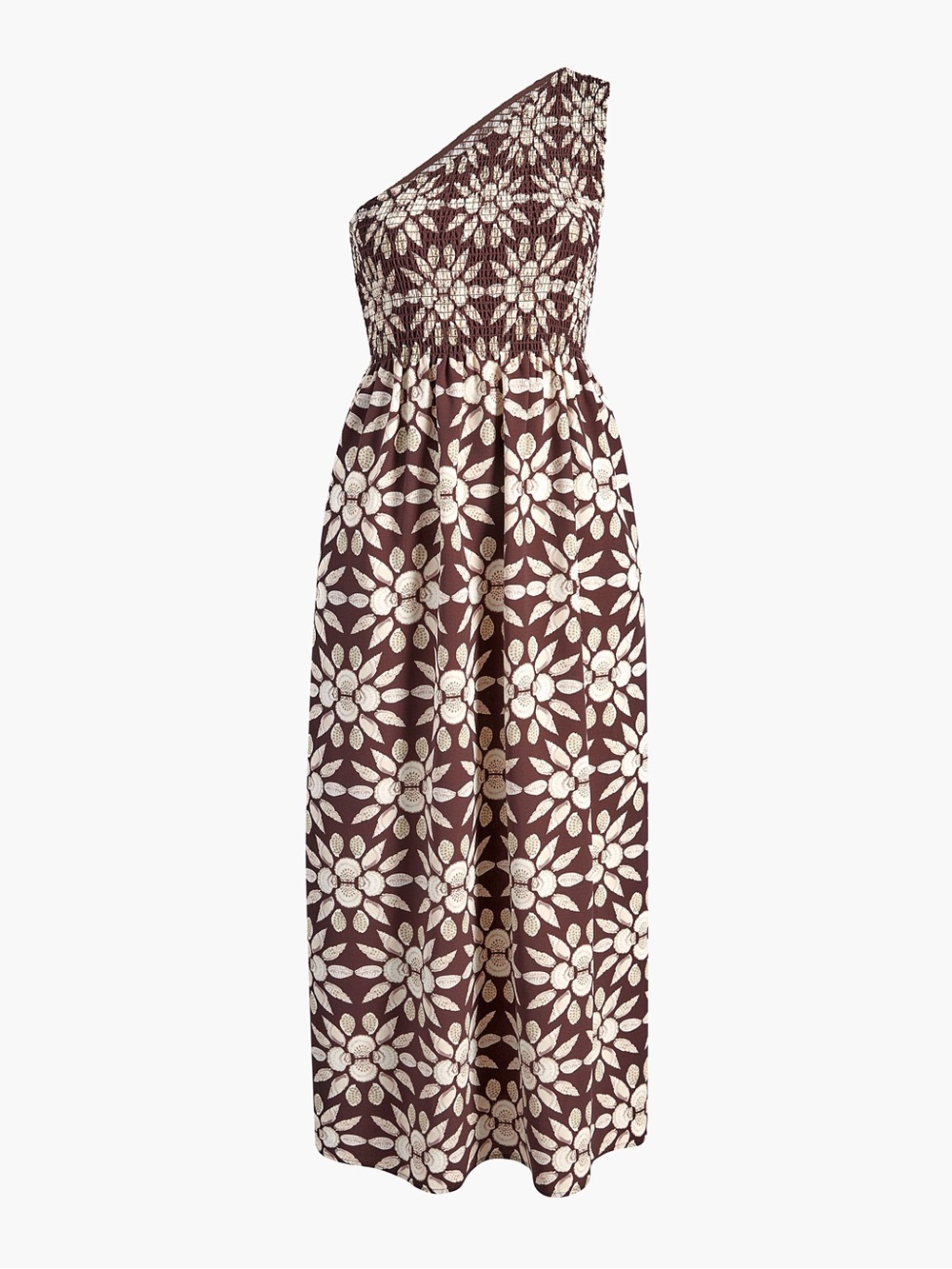Hill House Home Brown Thea Nap Dress in Shell Mosaic Print